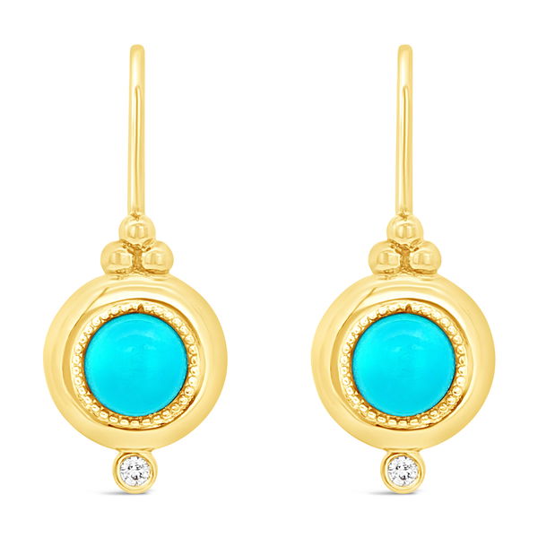 Closeup photo of Turquoise Gum Drop Earrings