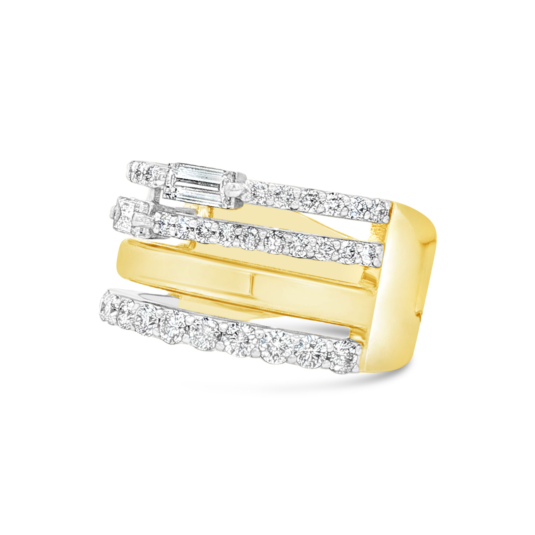 Four Row Diamond Ring