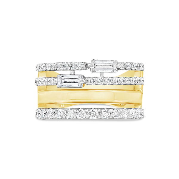 Closeup photo of Four Row Diamond Ring