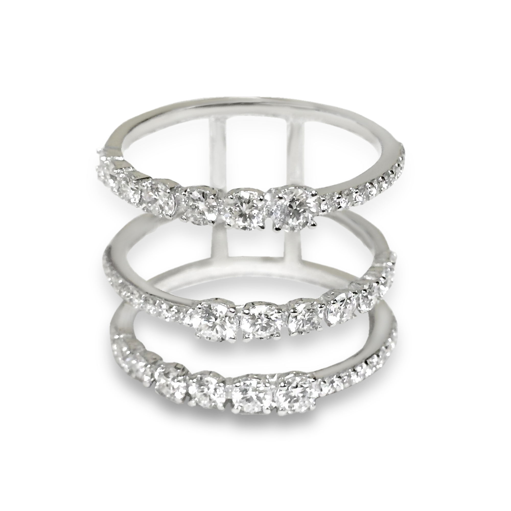 Three Row Diamond Ring