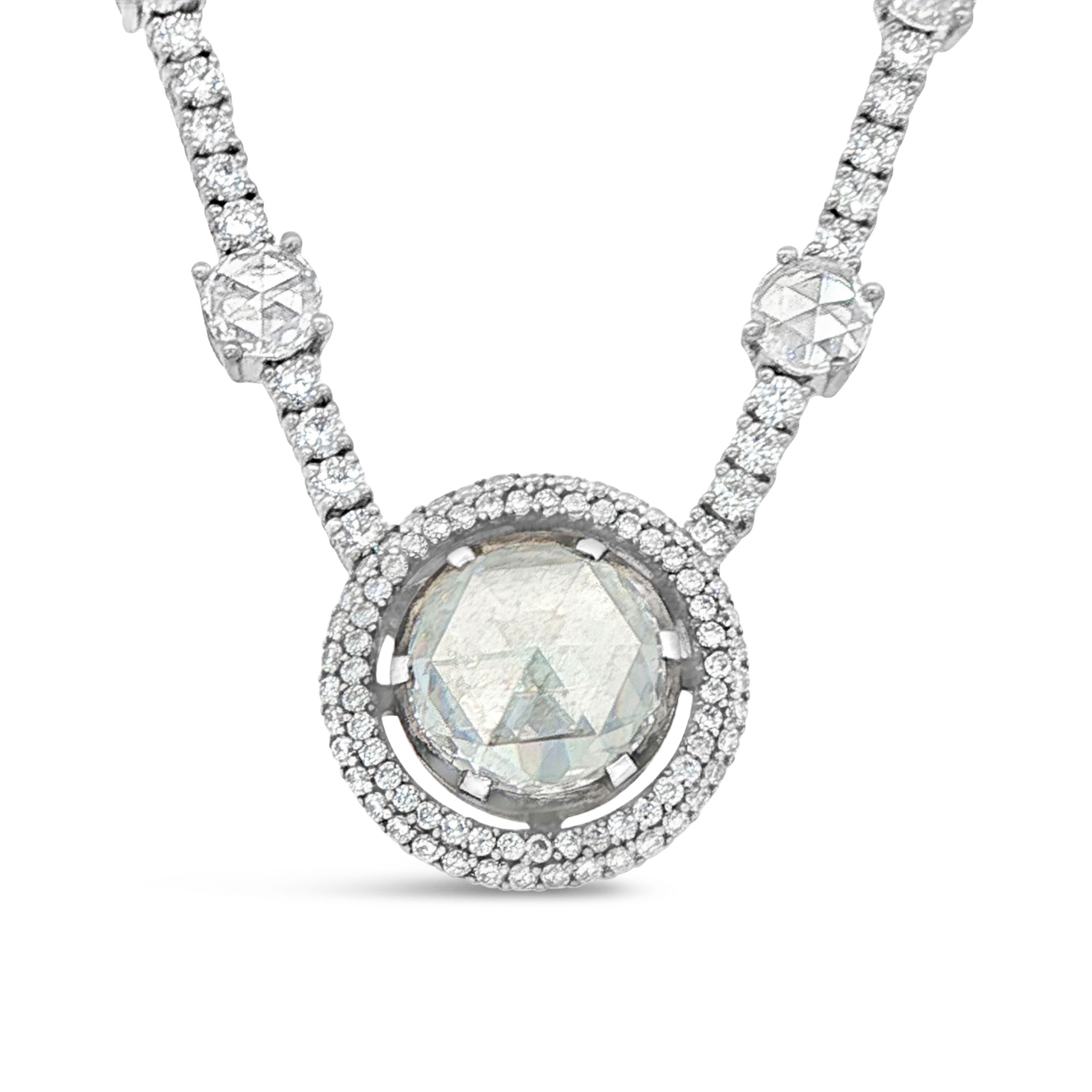 Rose Cut Diamond Necklace