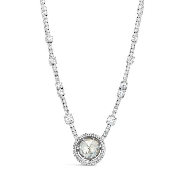 Closeup photo of Rose Cut Diamond Necklace
