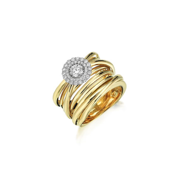 Closeup photo of Diamond Medallion Ring