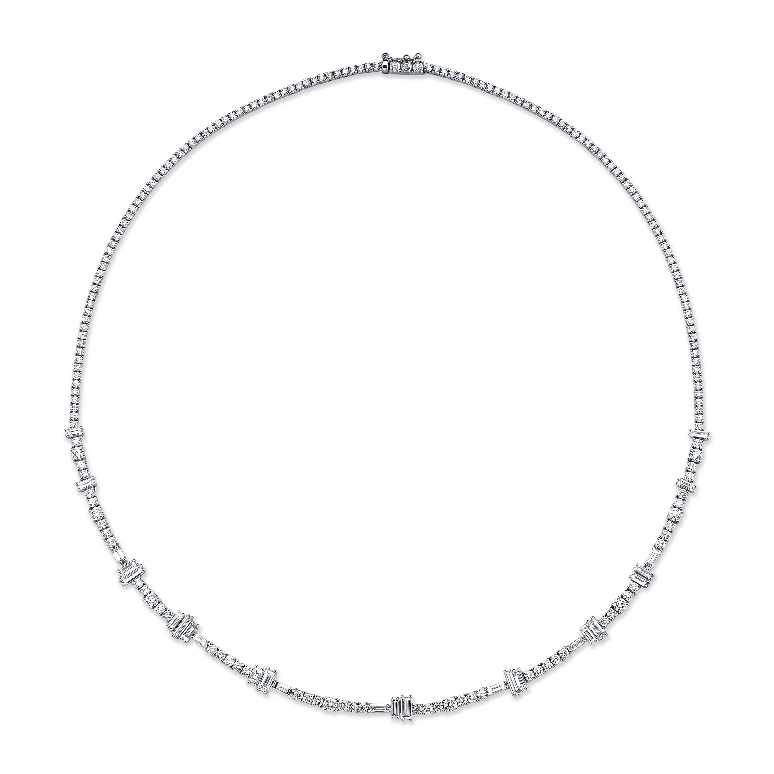 Baguette Diamond Necklace