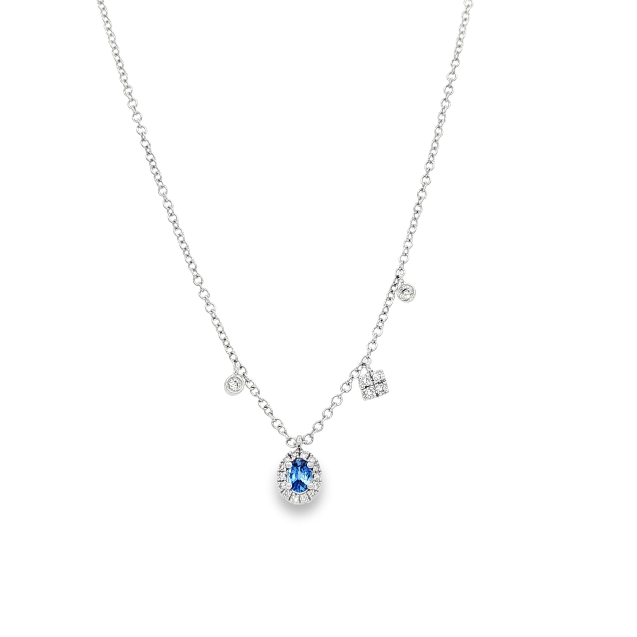 Dainty Blue Sapphire Necklace