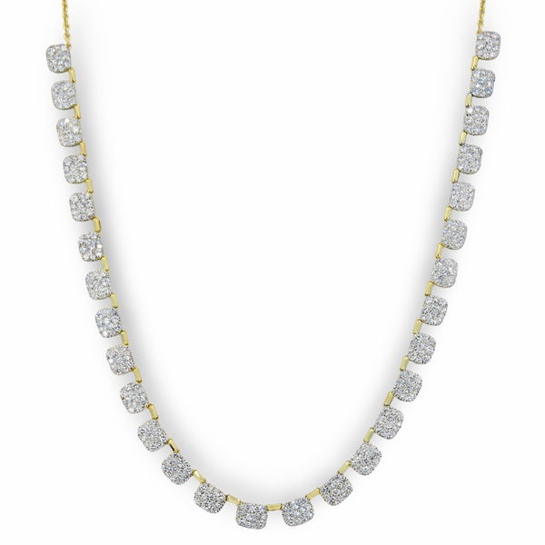 Closeup photo of Diamond Station Necklace