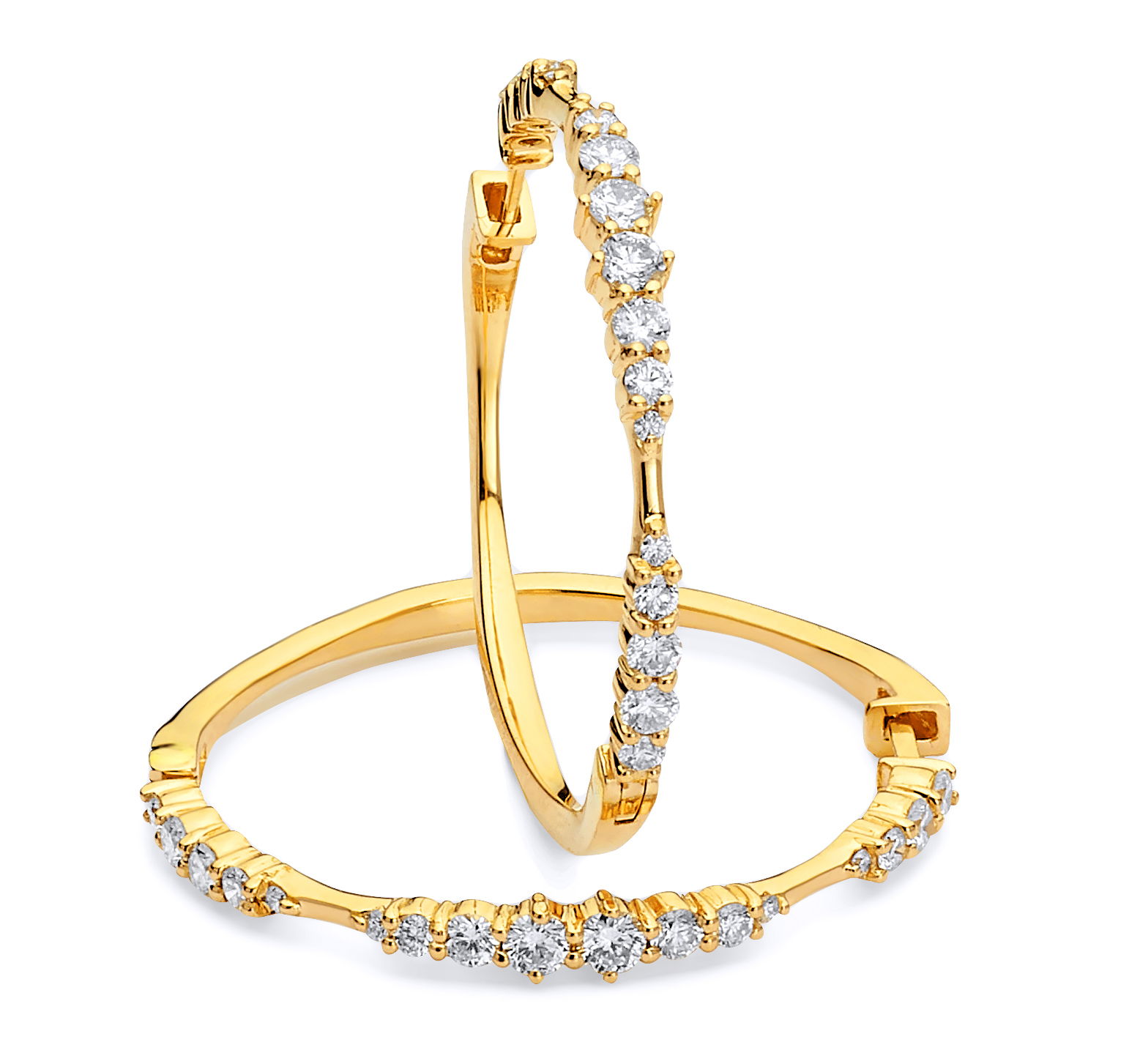 Diamond Hoop Earrings