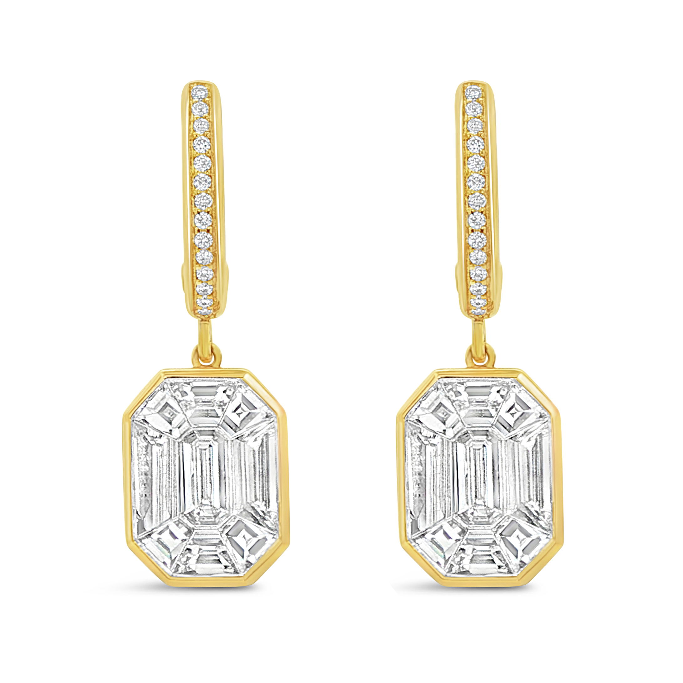 Baguette Diamond Drop Earrings