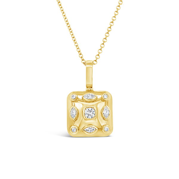 Closeup photo of Diamond Square Pendant