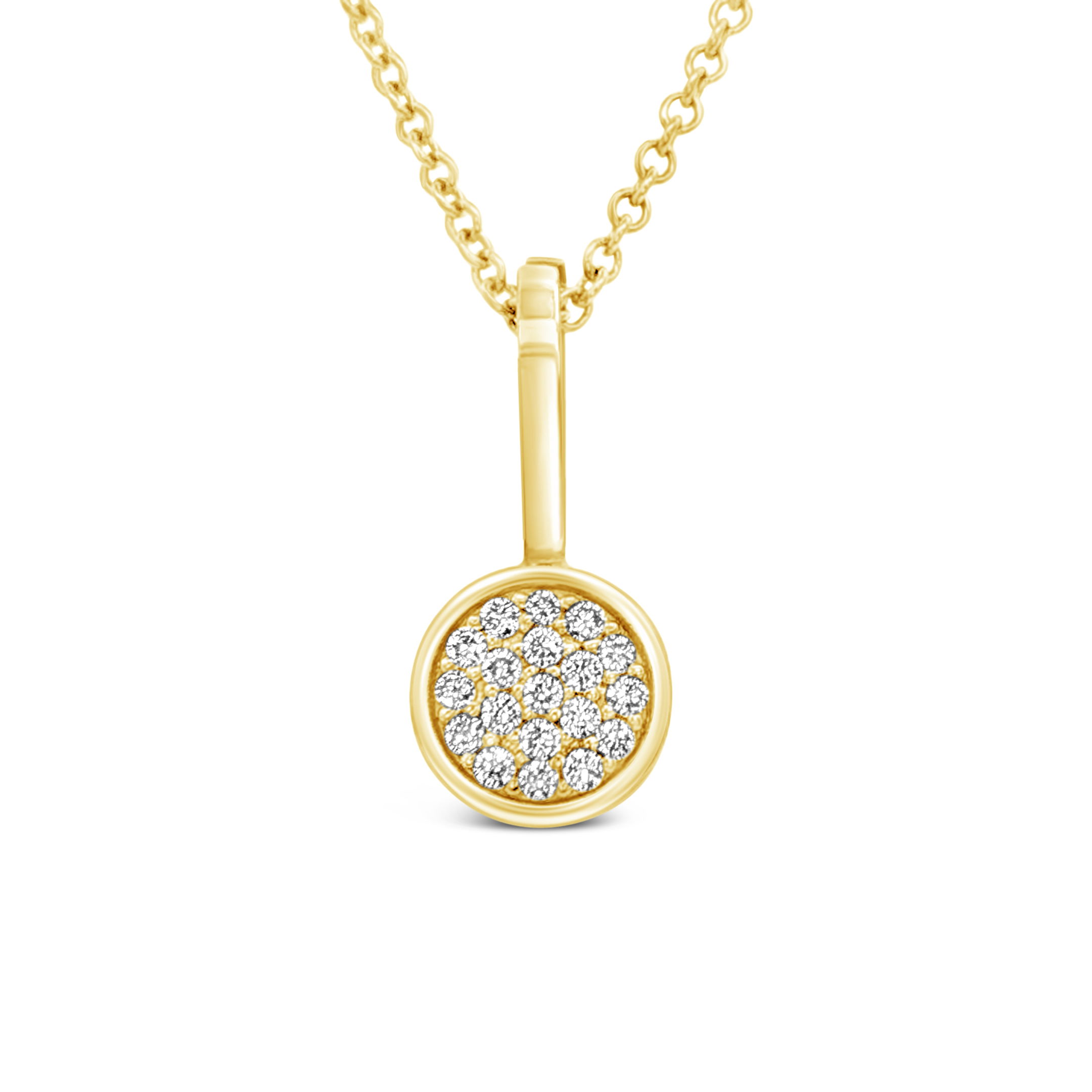 Pave Disc Pendant