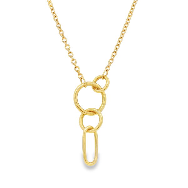 Closeup photo of Mixed Link Lariat Chain