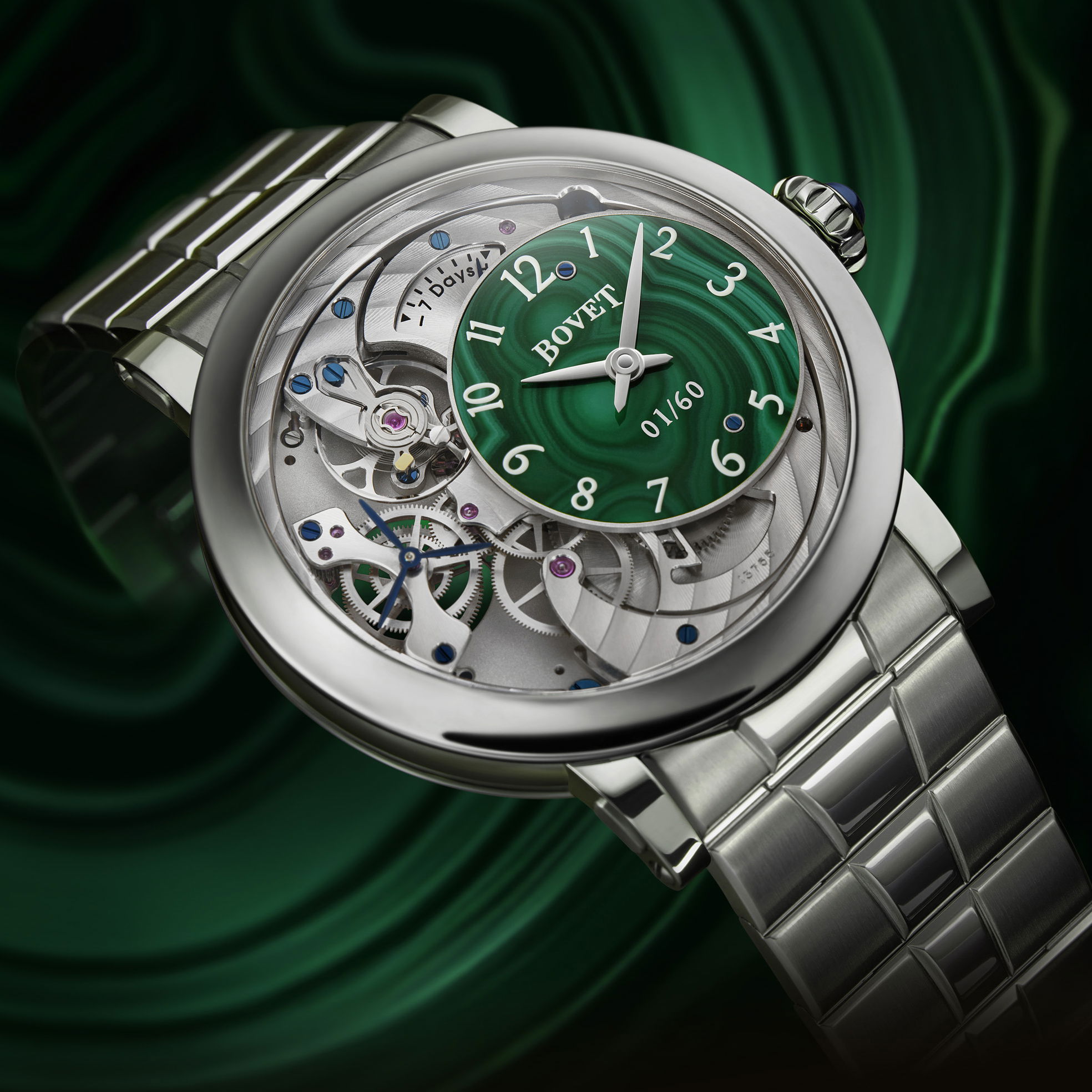 Récital 12 Titanium with Malachite Dial