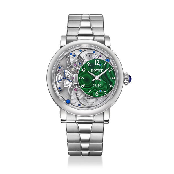 Closeup photo of Récital 12 Titanium with Malachite Dial