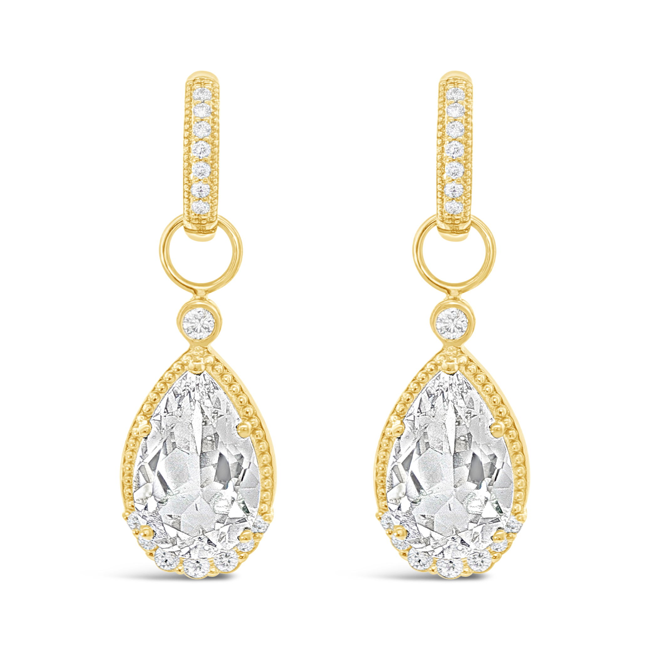 Jetsetter in White Topaz Earring Charms
