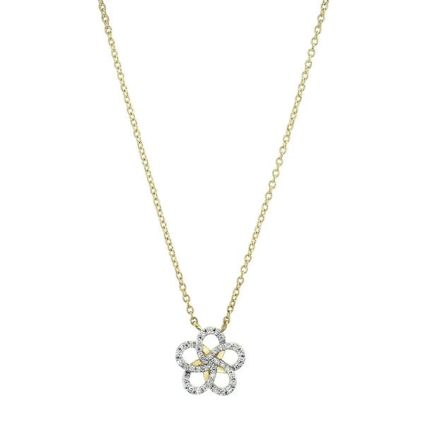 Closeup photo of Diamond Flower Necklace