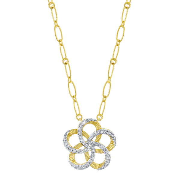 Closeup photo of Diamond Flower Necklace