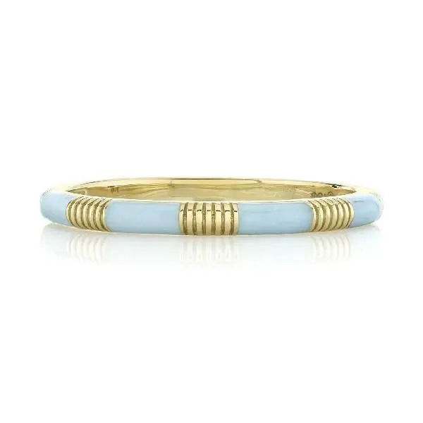 Light Blue Enamel Band with Strie Detail