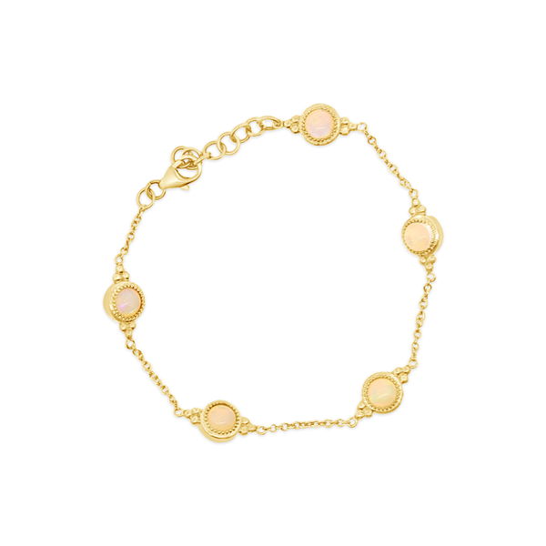 Closeup photo of Opal Station Bracelet