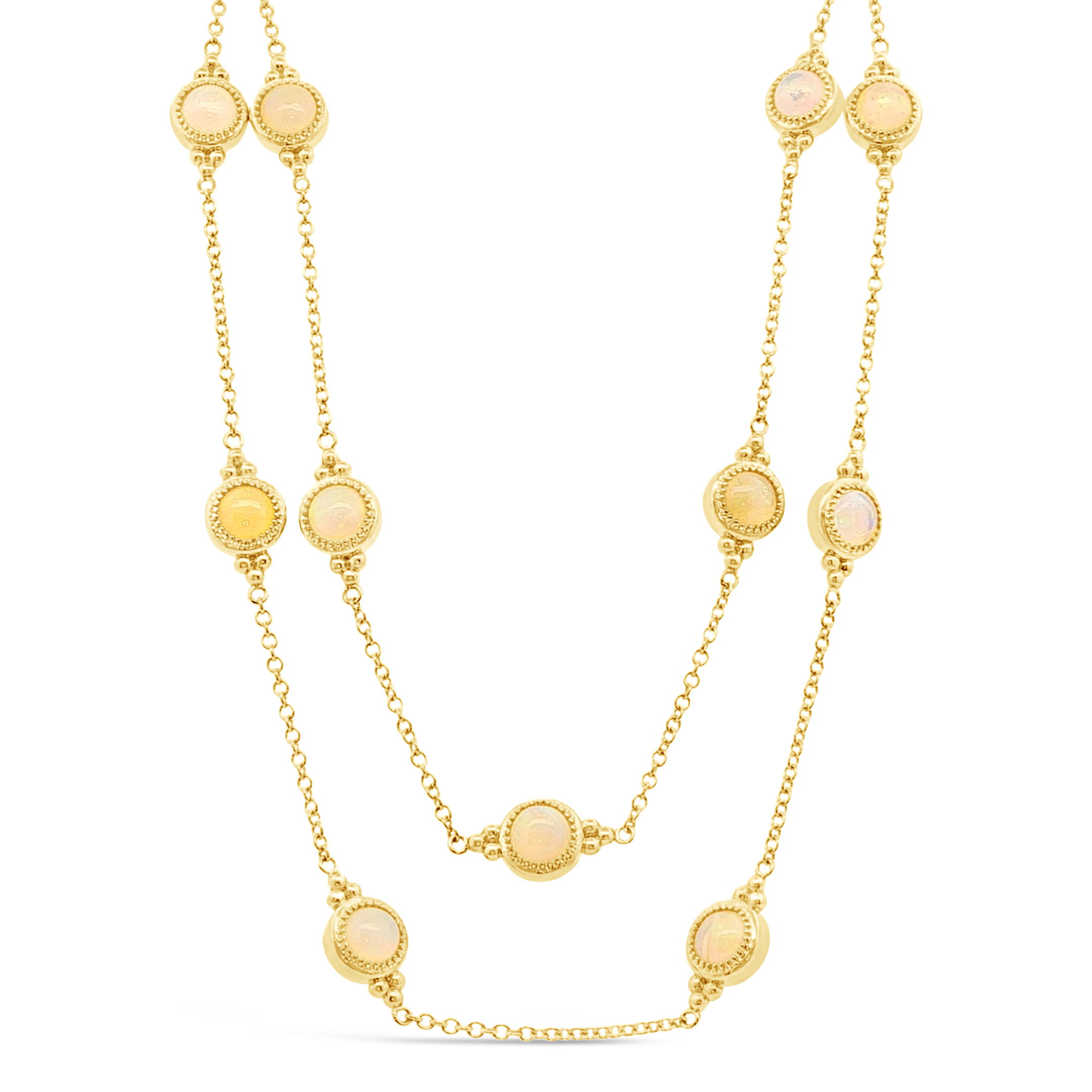 Opal Station Necklace
