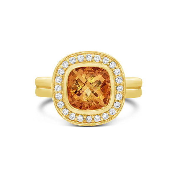 Closeup photo of Golden ICON Ring