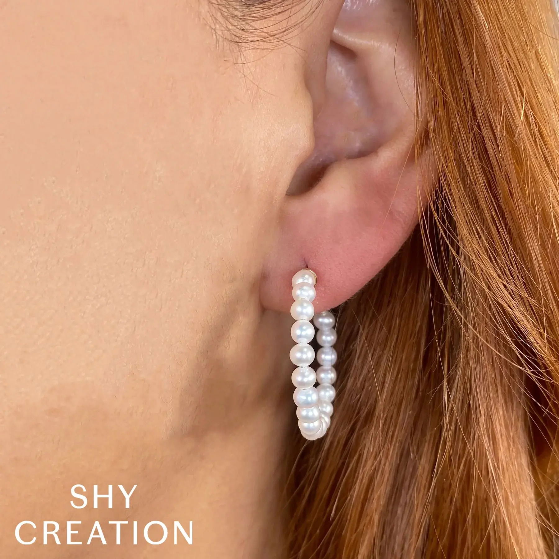 Pearl Hoop Earrings