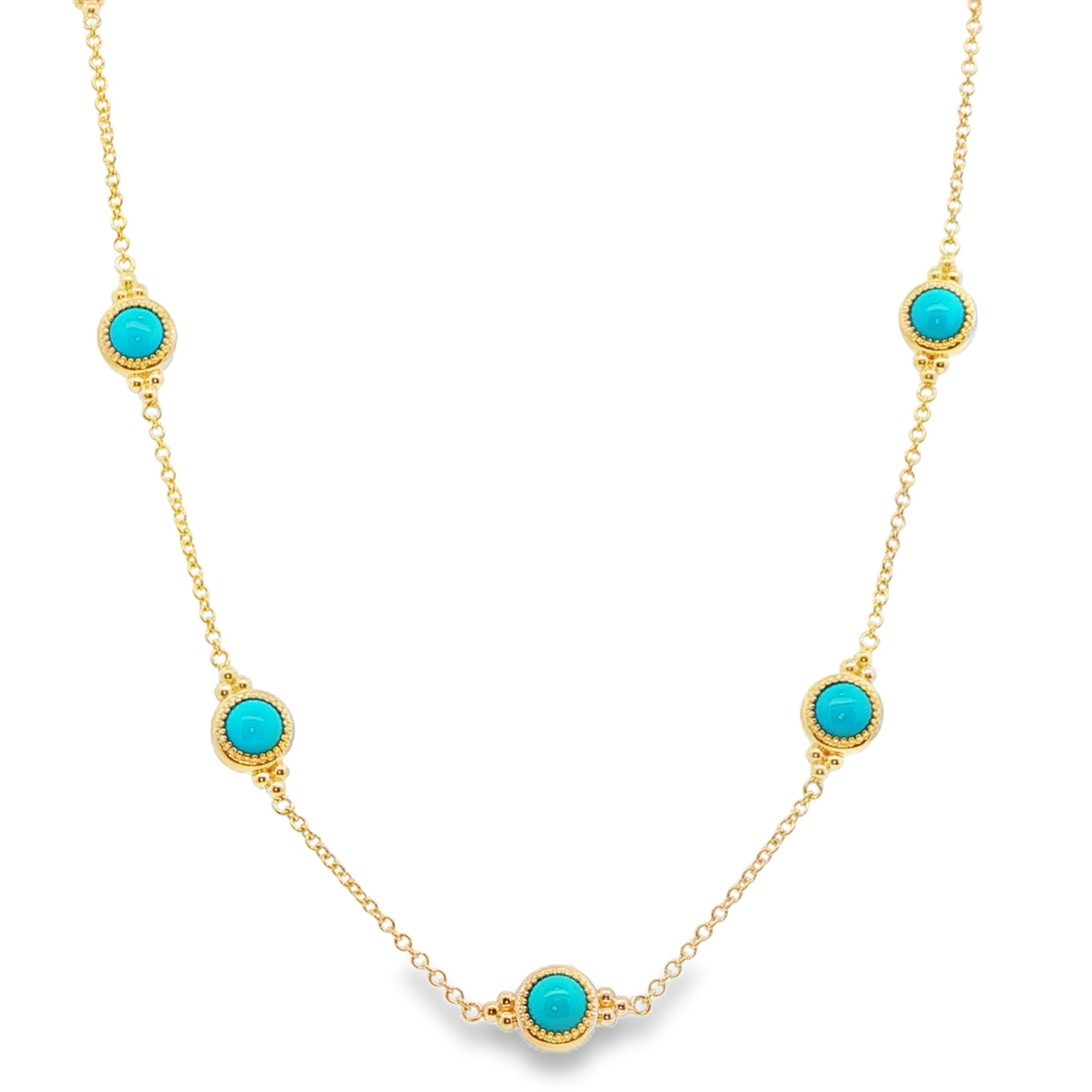 Petite Turquoise Station Necklace