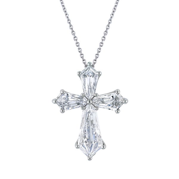Closeup photo of Kite Diamond Cross Pendant