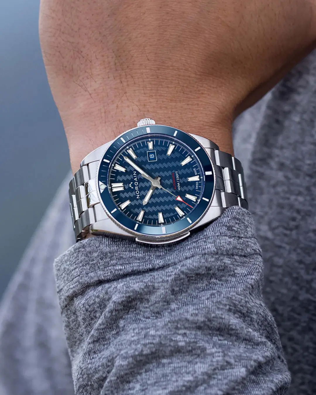 Adventure Sport 42mm Steel Blue Ceramic Bezel Blue Dial