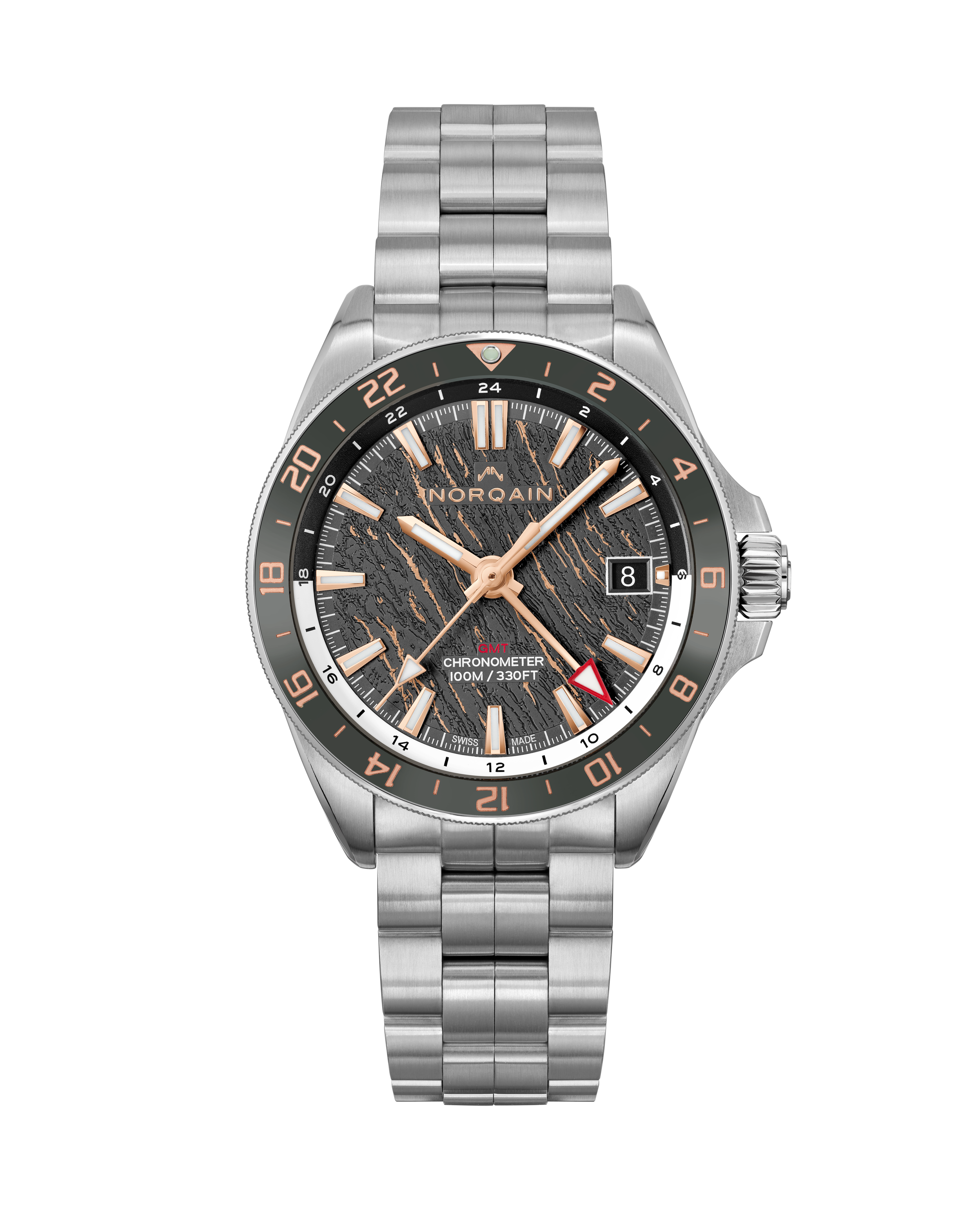 Adventure NEVEREST 41mm GMT Steel Bezel Grey Ceramic Ring Grey & 5N Glacier Dial