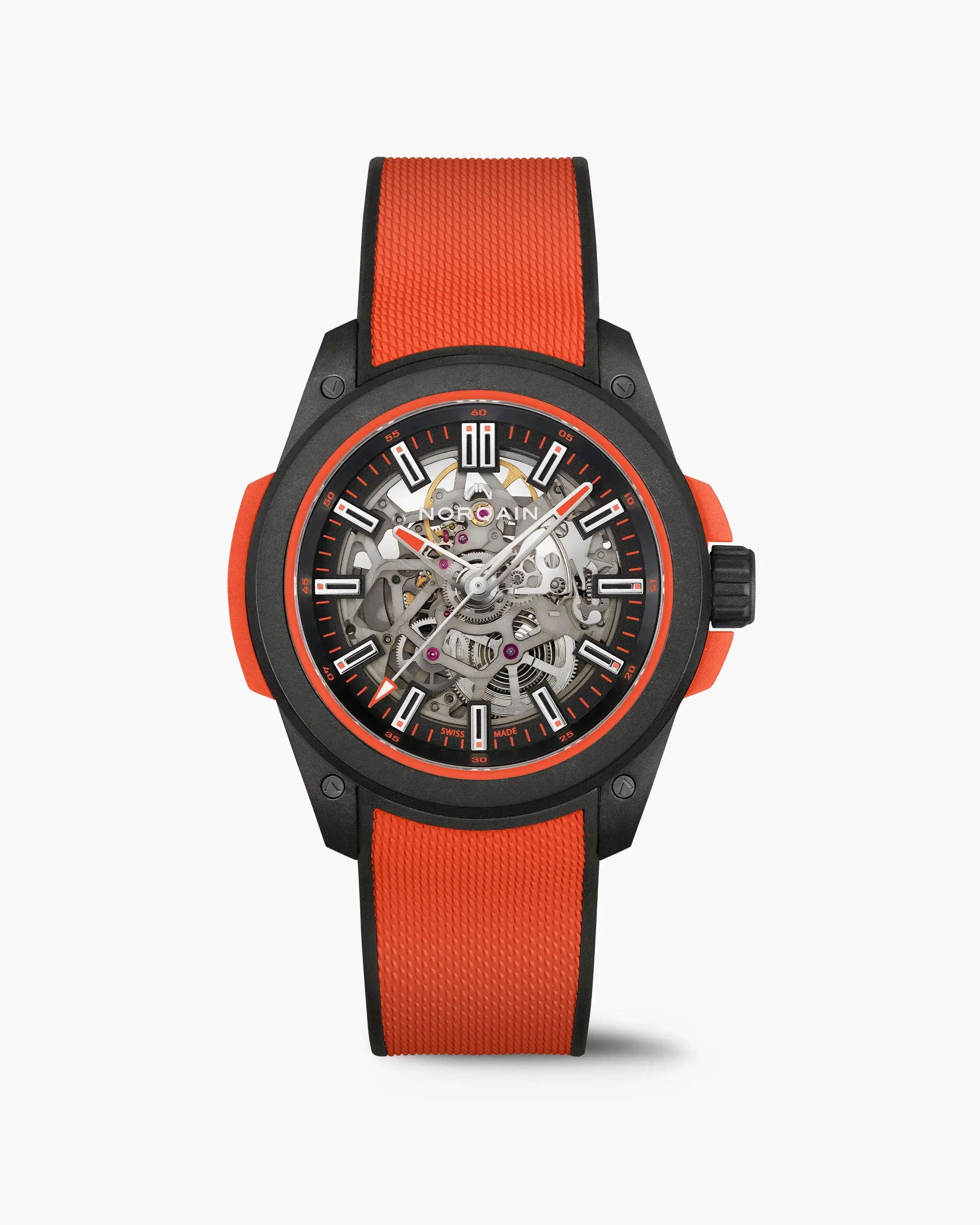 Wild ONE 42mm Skeleton Coral Red Black Dial