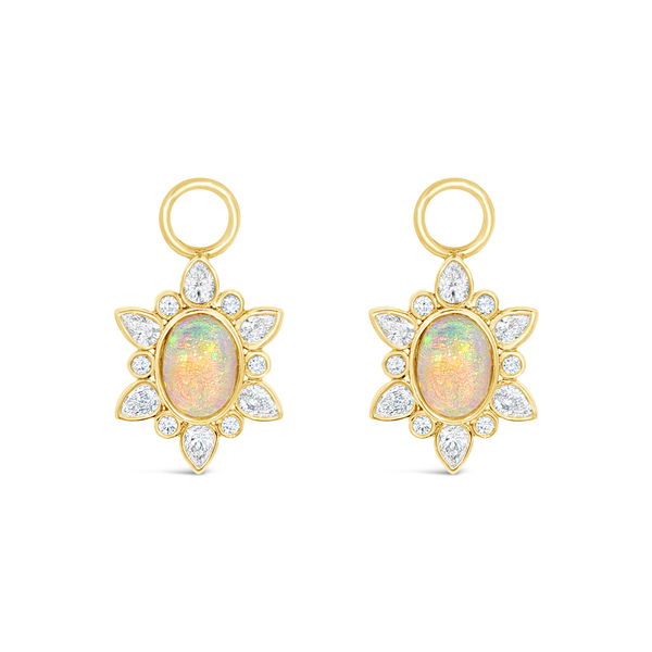 Closeup photo of Opal Starburst Earring Charms
