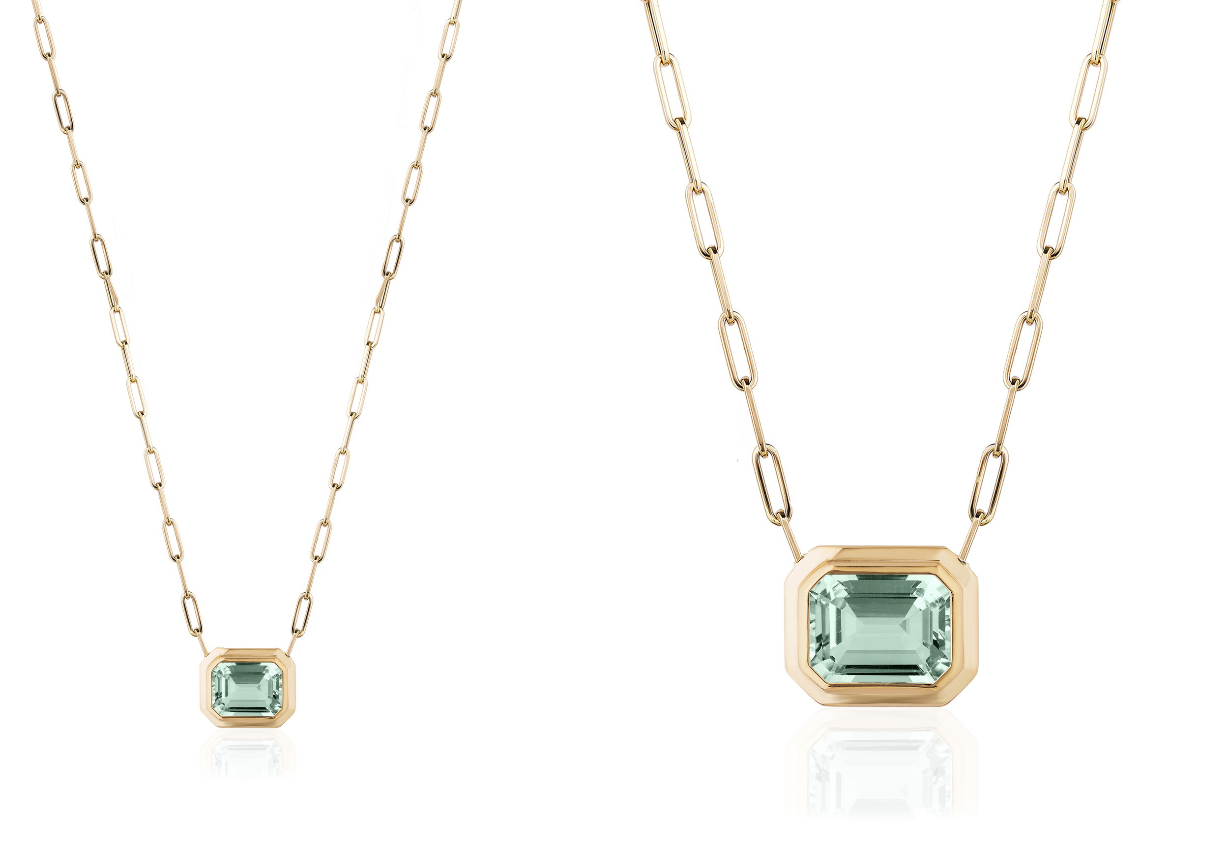 'Manhattan' Prasiolite Bezel Pendant