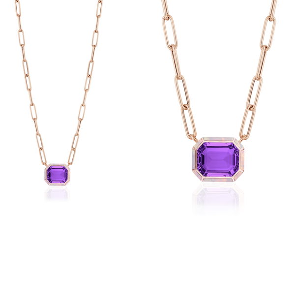 Closeup photo of 'Mélange' Amethyst Pendant