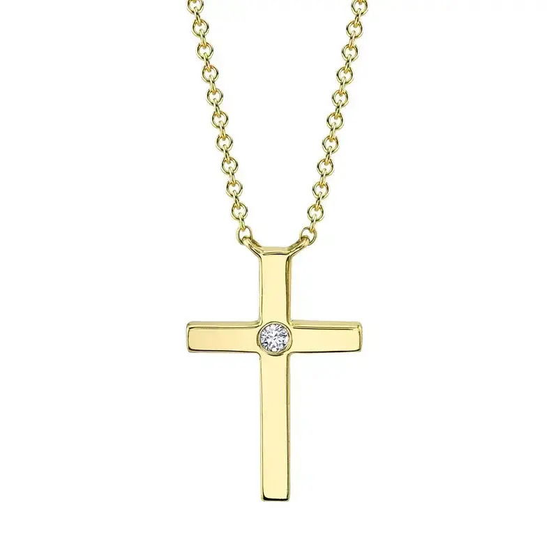 Small Diamond Cross Pendant