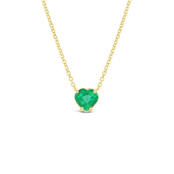 Closeup photo of Emerald Heart Shape Necklace