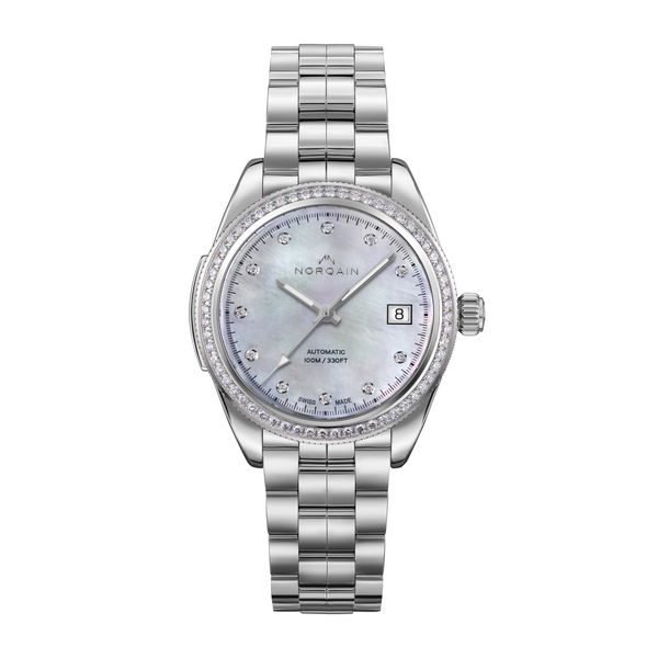 Closeup photo of Adventure Sport 37mm Lady Diamond Bezel MOP Dial