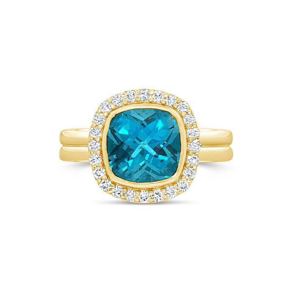 Closeup photo of Jetsetter London Blue Topaz Ring