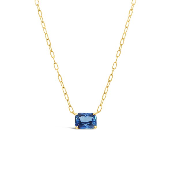 Closeup photo of Blue Note Sapphire Necklace