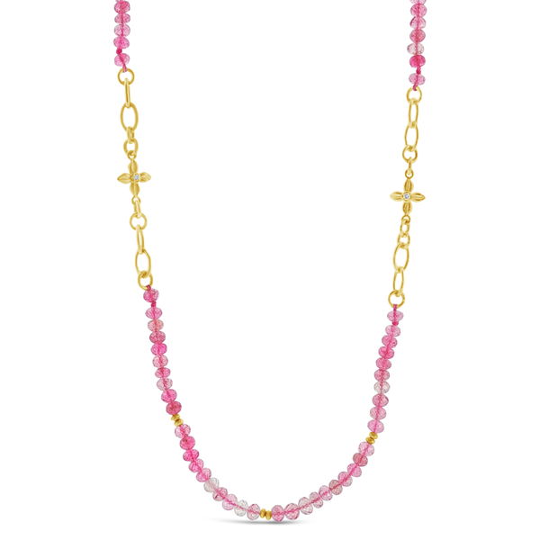 Closeup photo of Pretty in Pink Tourmaline Necklace