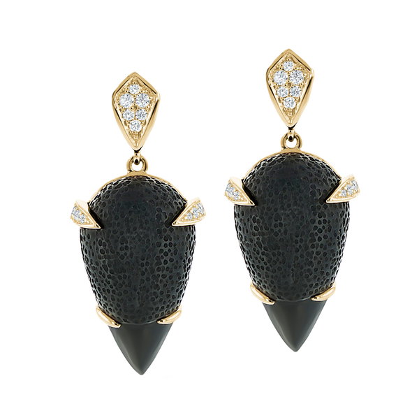 Closeup photo of Back to Black Earrings