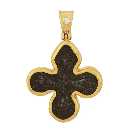 Closeup photo of Viking Bronze Cross Pendant