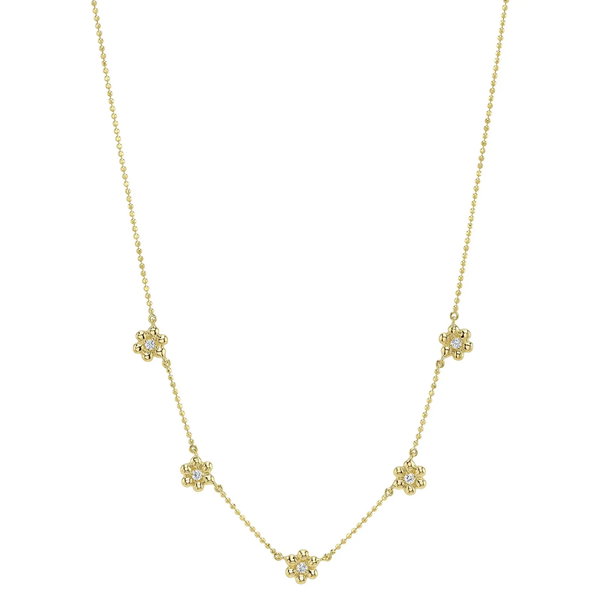 Closeup photo of Diamond Flower Necklace