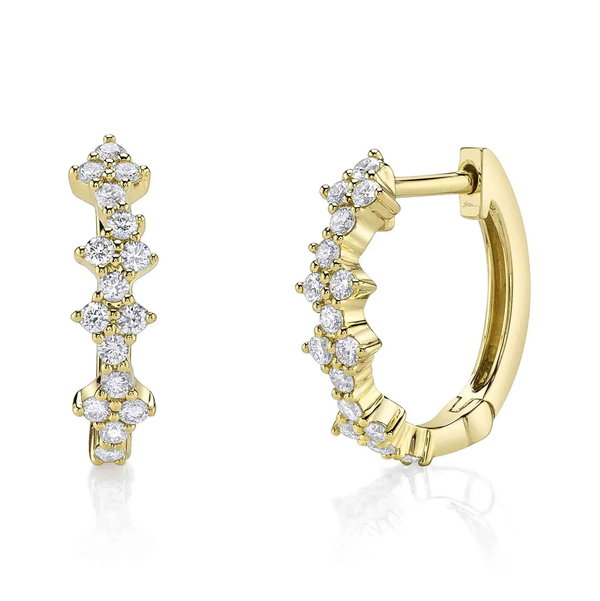 Closeup photo of Diamond Hoop Earrings