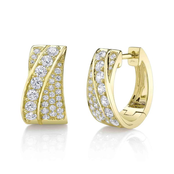 Closeup photo of Diamond Hoop Earrings
