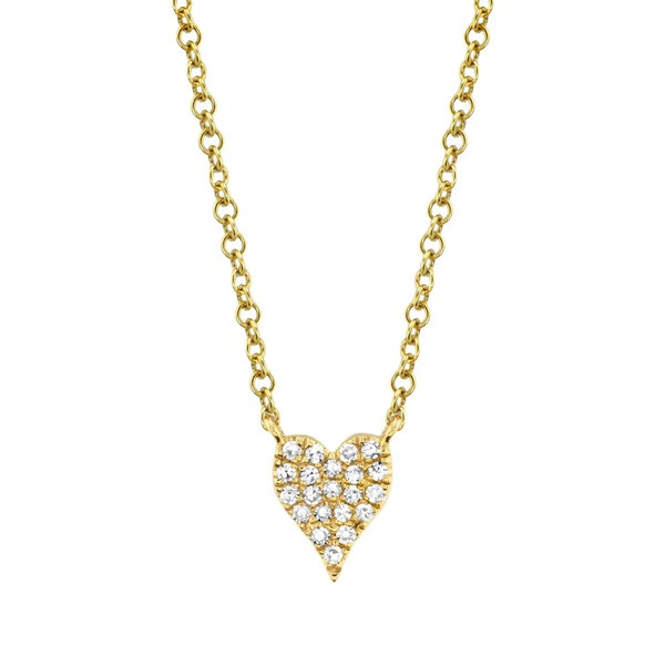 Closeup photo of Diamond Heart Pendant Necklace