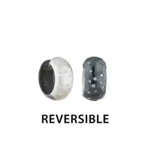 Closeup photo of Chunky Reversible Huggie Earrings