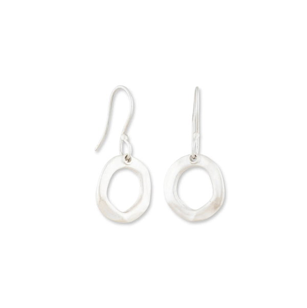 Closeup photo of Orion Silver Earrings