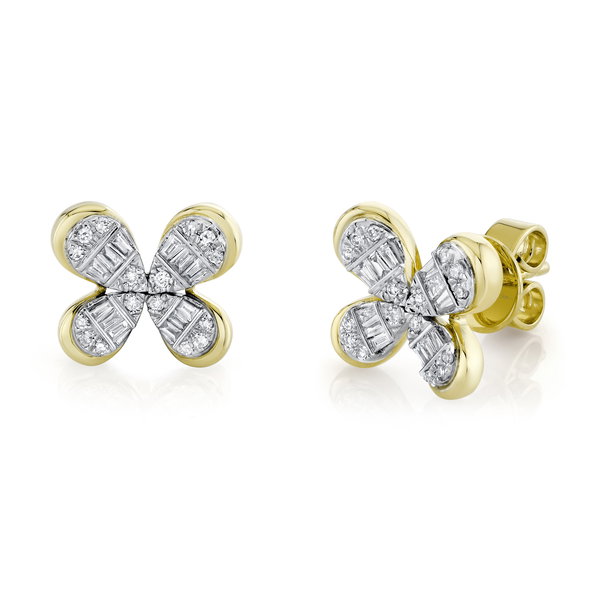 Closeup photo of Butterfly Stud Earrings