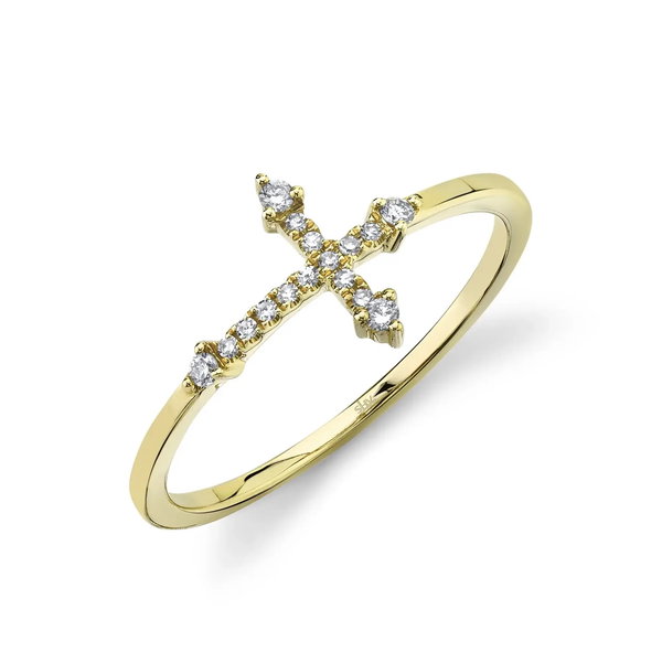 Closeup photo of Diamond Cross Ring