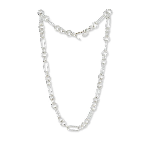 Closeup photo of Silver Casey Necklace
